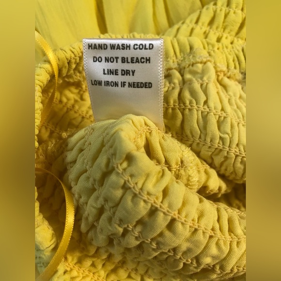 CUTE YELLOW TUBE TOP CHIFFON JUMPSUIT SIZE 2X - Picture 9 of 12